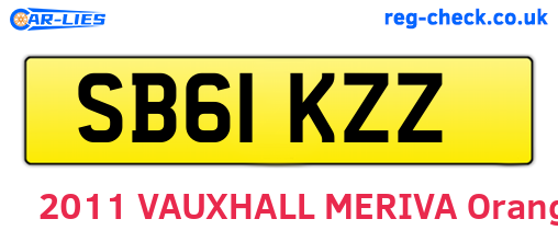 SB61KZZ are the vehicle registration plates.