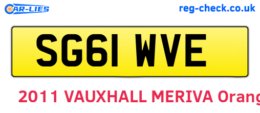 SG61WVE are the vehicle registration plates.