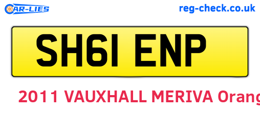 SH61ENP are the vehicle registration plates.