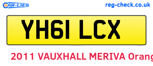 YH61LCX are the vehicle registration plates.