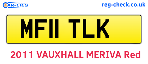 MF11TLK are the vehicle registration plates.