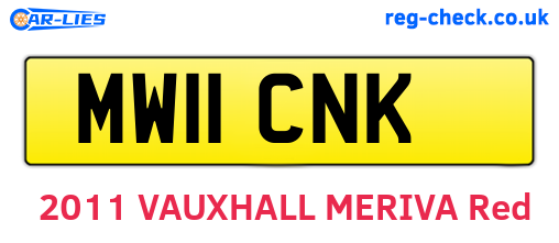 MW11CNK are the vehicle registration plates.