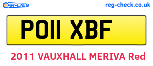 PO11XBF are the vehicle registration plates.