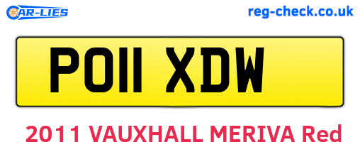PO11XDW are the vehicle registration plates.