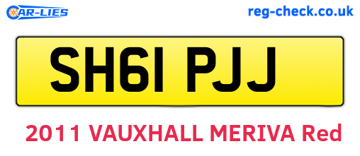 SH61PJJ are the vehicle registration plates.