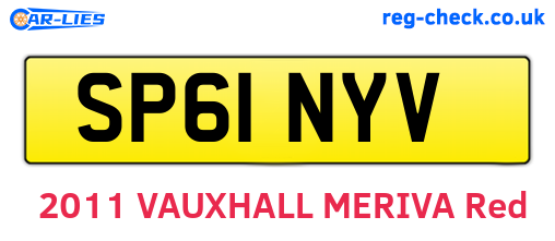 SP61NYV are the vehicle registration plates.