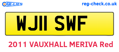 WJ11SWF are the vehicle registration plates.