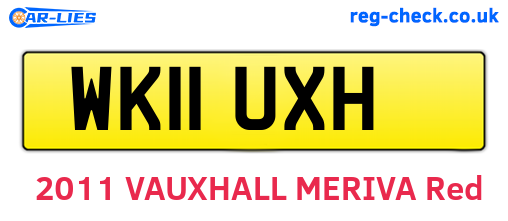 WK11UXH are the vehicle registration plates.