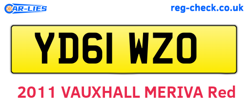 YD61WZO are the vehicle registration plates.