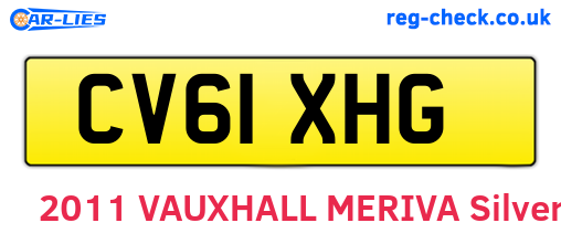 CV61XHG are the vehicle registration plates.