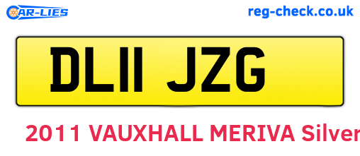 DL11JZG are the vehicle registration plates.