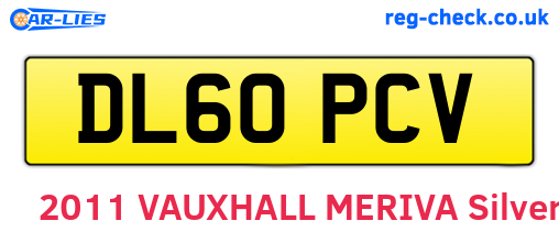 DL60PCV are the vehicle registration plates.