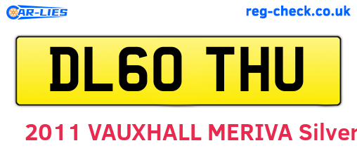 DL60THU are the vehicle registration plates.