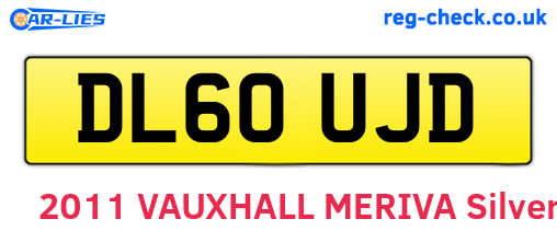 DL60UJD are the vehicle registration plates.