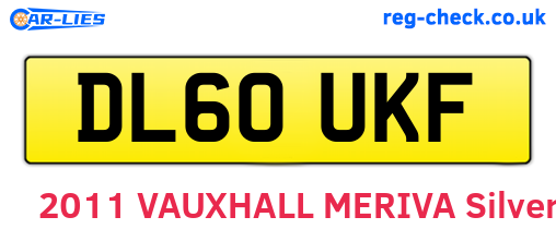 DL60UKF are the vehicle registration plates.