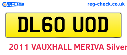 DL60UOD are the vehicle registration plates.