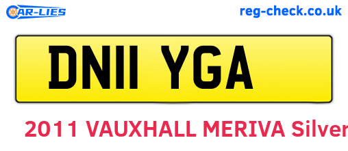 DN11YGA are the vehicle registration plates.