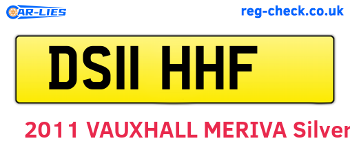 DS11HHF are the vehicle registration plates.