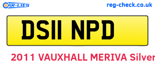 DS11NPD are the vehicle registration plates.