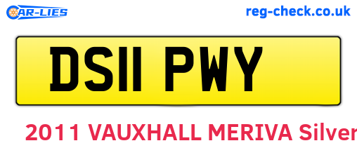DS11PWY are the vehicle registration plates.
