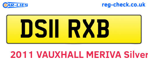 DS11RXB are the vehicle registration plates.