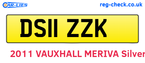 DS11ZZK are the vehicle registration plates.