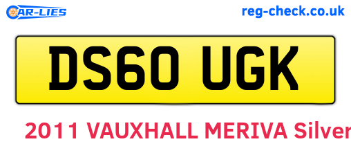 DS60UGK are the vehicle registration plates.