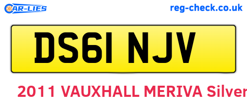 DS61NJV are the vehicle registration plates.