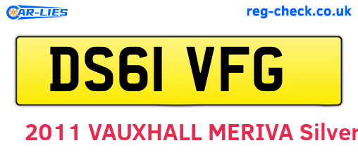 DS61VFG are the vehicle registration plates.