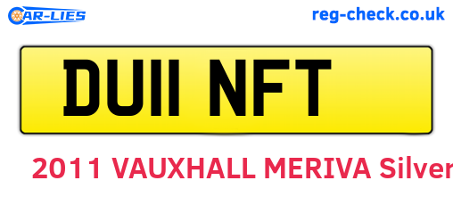 DU11NFT are the vehicle registration plates.