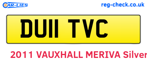 DU11TVC are the vehicle registration plates.