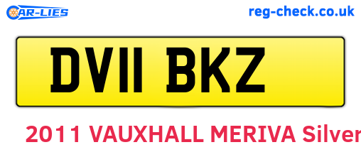 DV11BKZ are the vehicle registration plates.