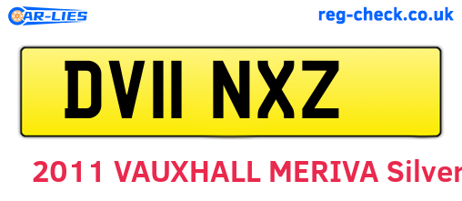 DV11NXZ are the vehicle registration plates.