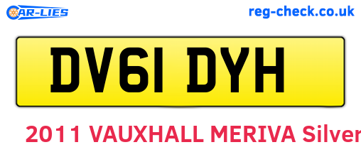 DV61DYH are the vehicle registration plates.