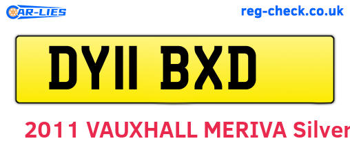 DY11BXD are the vehicle registration plates.