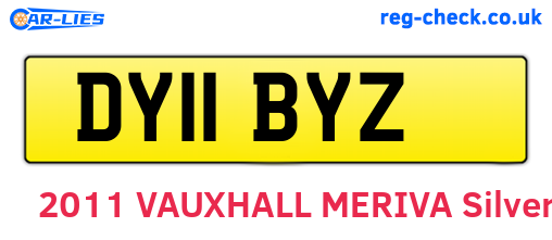 DY11BYZ are the vehicle registration plates.