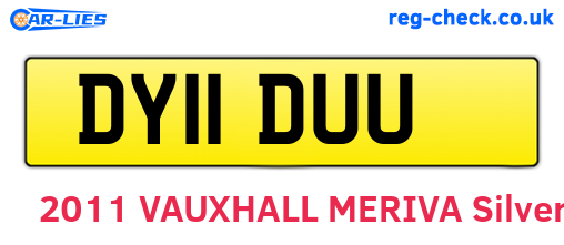 DY11DUU are the vehicle registration plates.