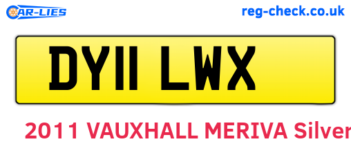 DY11LWX are the vehicle registration plates.