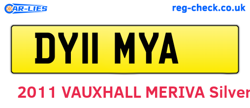 DY11MYA are the vehicle registration plates.