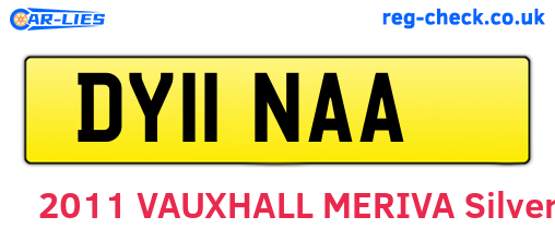 DY11NAA are the vehicle registration plates.