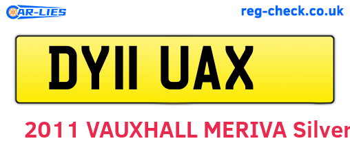 DY11UAX are the vehicle registration plates.