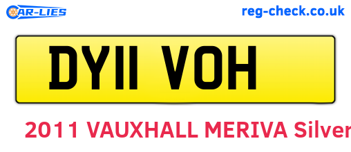 DY11VOH are the vehicle registration plates.