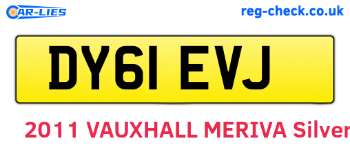 DY61EVJ are the vehicle registration plates.