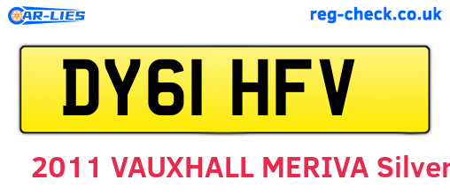 DY61HFV are the vehicle registration plates.