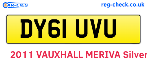 DY61UVU are the vehicle registration plates.