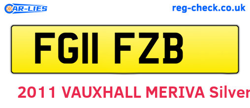 FG11FZB are the vehicle registration plates.