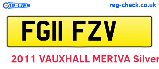 FG11FZV are the vehicle registration plates.