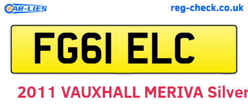 FG61ELC are the vehicle registration plates.