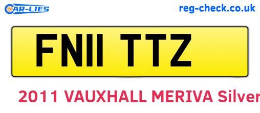FN11TTZ are the vehicle registration plates.