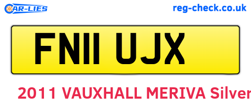 FN11UJX are the vehicle registration plates.